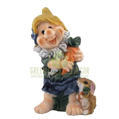 Гноми Садова фігура ГНОМ з морквою від Україна |Green Decor