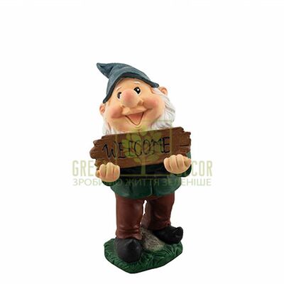 Гноми Садова фігура Гном Welcome малий від Україна |Green Decor