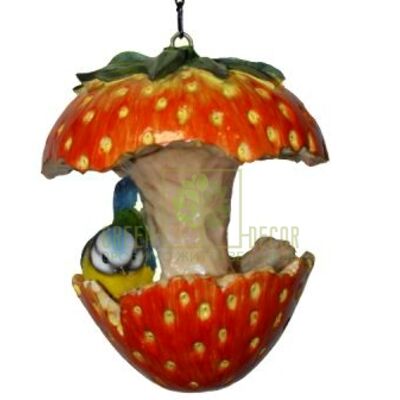 Різне Годівниця Полуничка з пташкою від Україна |Green Decor
