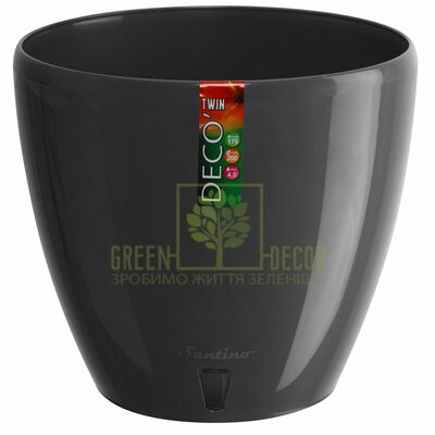 DECO Горщик для квітів DECO-TWIN 12 л антрацит від Santino |Green Decor