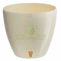 Вазон DECO-TWIN PLUS 15 л канва-крем с картриджем