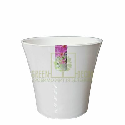 Donna Горшок для цветов Donna 1,2 л белый-белый от ЗРостай |Green Decor