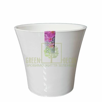 Donna Горшок для цветов Donna 1,8 л белый-белый от ЗРостай |Green Decor