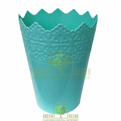 Ажурні Горщик для квітів КОРОНА-150 2 л бірюза від Україна |Green Decor
