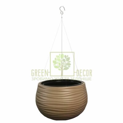 Подвесные Горшок подвесной Сахара ШАР-30 12,8 л бежевый от Form-Plastic |Green Decor