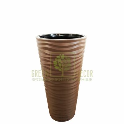 Сахара 3D Горщик Сахара СЛІМ-30 коричневий від Form-Plastic |Green Decor
