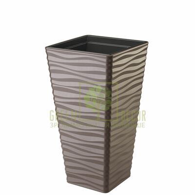 Сахара 3D Горщик Сахара СЛІМ КВАДРО-30 коричневий від Form-Plastic |Green Decor