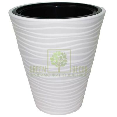 Сахара 3D Горшок САХАРА-40 белый от Form-Plastic |Green Decor