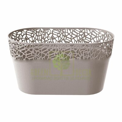 Ажурные Кашпо для цветов NATURO-ОВАЛ 2,4 л капучино от Prosperplast |Green Decor