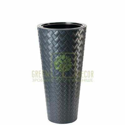 Маката 3D Горщик МАКАТА СЛІМ-30 антрацит від Form-Plastic |Green Decor