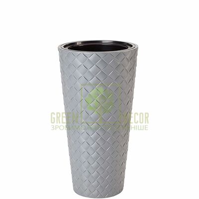 Маката 3D Горщик МАКАТА СЛІМ-30 сірий від Form-Plastic |Green Decor