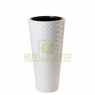 Маката 3D Горщик МАКАТА СЛІМ-30 білий від Form-Plastic |Green Decor