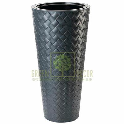 Маката 3D Горщик МАКАТА СЛІМ-40 антрацит від Form-Plastic |Green Decor