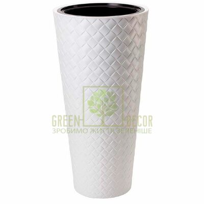 Маката 3D Горщик МАКАТА СЛІМ-40 білий від Form-Plastic |Green Decor