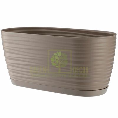 Рельєфні Горщик Сахара міні овал 2,7 л латте від Form-Plastic |Green Decor