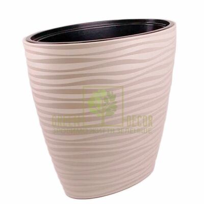 Сахара Эллипс 3D Горшок Сахара Эллипс 60x60 серый от Form-Plastic |Green Decor