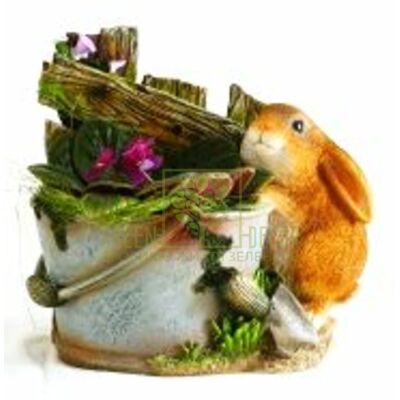 Кашпо декоративные Кашпо Ведро с зайчиком от Україна |Green Decor