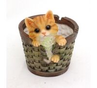 Кашпо Котенок в корзинке