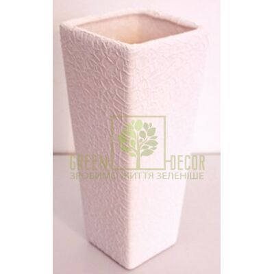Вазы для цветов Ваза КВАДРО Белый КРОКОДИЛ от Ekoceramika |Green Decor