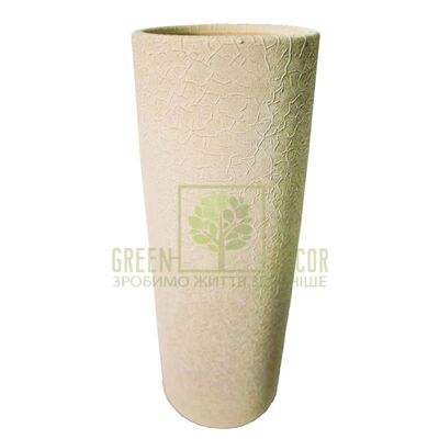 Вазы для цветов Ваза ЦИЛИНДР Бежевый КРОКОДИЛ от Ekoceramika |Green Decor