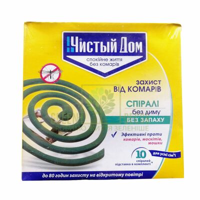 Средства защиты от насекомых Спирали от комаров без запаха, 10 шт от Китай |Green Decor