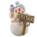 Новогодняя фигурка Снеговик с табличкой "Вітаю"