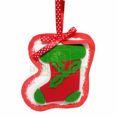 Новий Рік і Різдво Підвіска на ялинку З носком 12 см від Україна |Green Decor