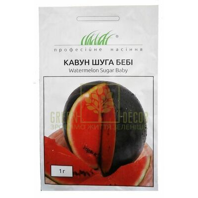 Арбуз Арбуз Шуга Бэби круглый 1г, Професійне насіння от Професійне насіння |Green Decor
