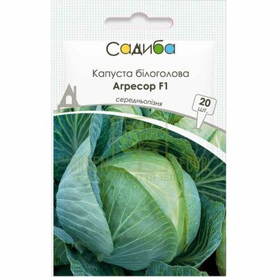 Насіння капусти Капуста білоголова Агресор F1, 20 шт., Садиба від Садиба |Green Decor