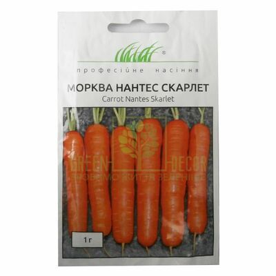 Морковь Морковь Нантес Скарлет 1г, Професійне насіння от Професійне насіння |Green Decor